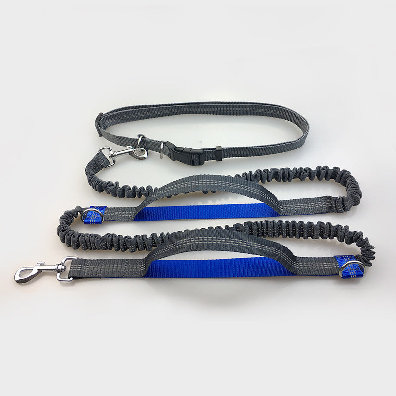 Double Elastic Reflective Running Dog Leash - Snoopy Doo