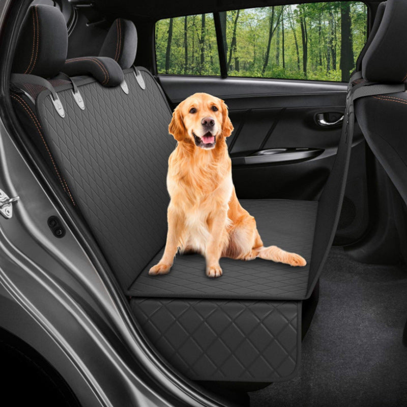 Pet Seat Cover with Mesh View, Zipper & Pocket for Travel - Snoopy Doo