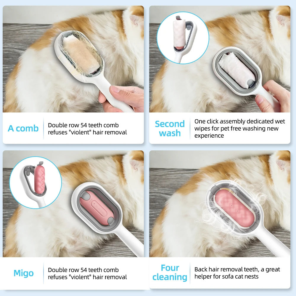 4-in-1 Cat Hair Brush with Water Tank Comb - Snoopy Doo