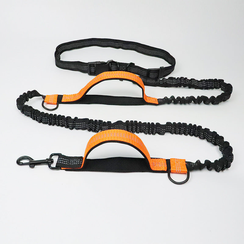 Double Elastic Reflective Running Dog Leash - Snoopy Doo