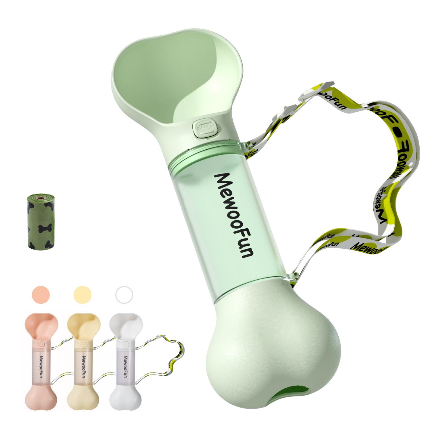2-in-1 Leak-Proof Pet Water & Food Bottle with Poop Bag - Snoopy Doo