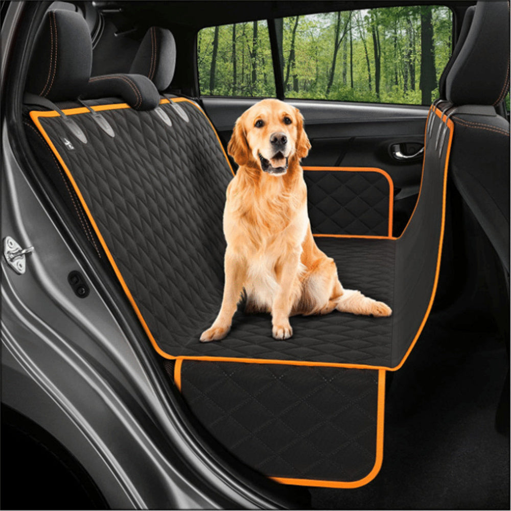 Pet Seat Cover with Mesh View, Zipper & Pocket for Travel - Snoopy Doo