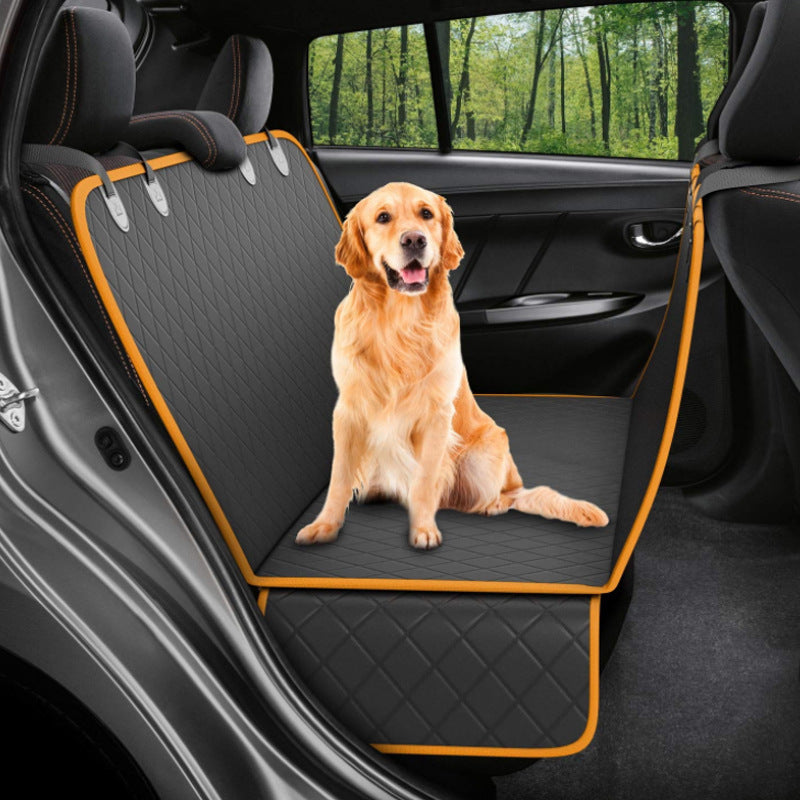 Pet Seat Cover with Mesh View, Zipper & Pocket for Travel - Snoopy Doo