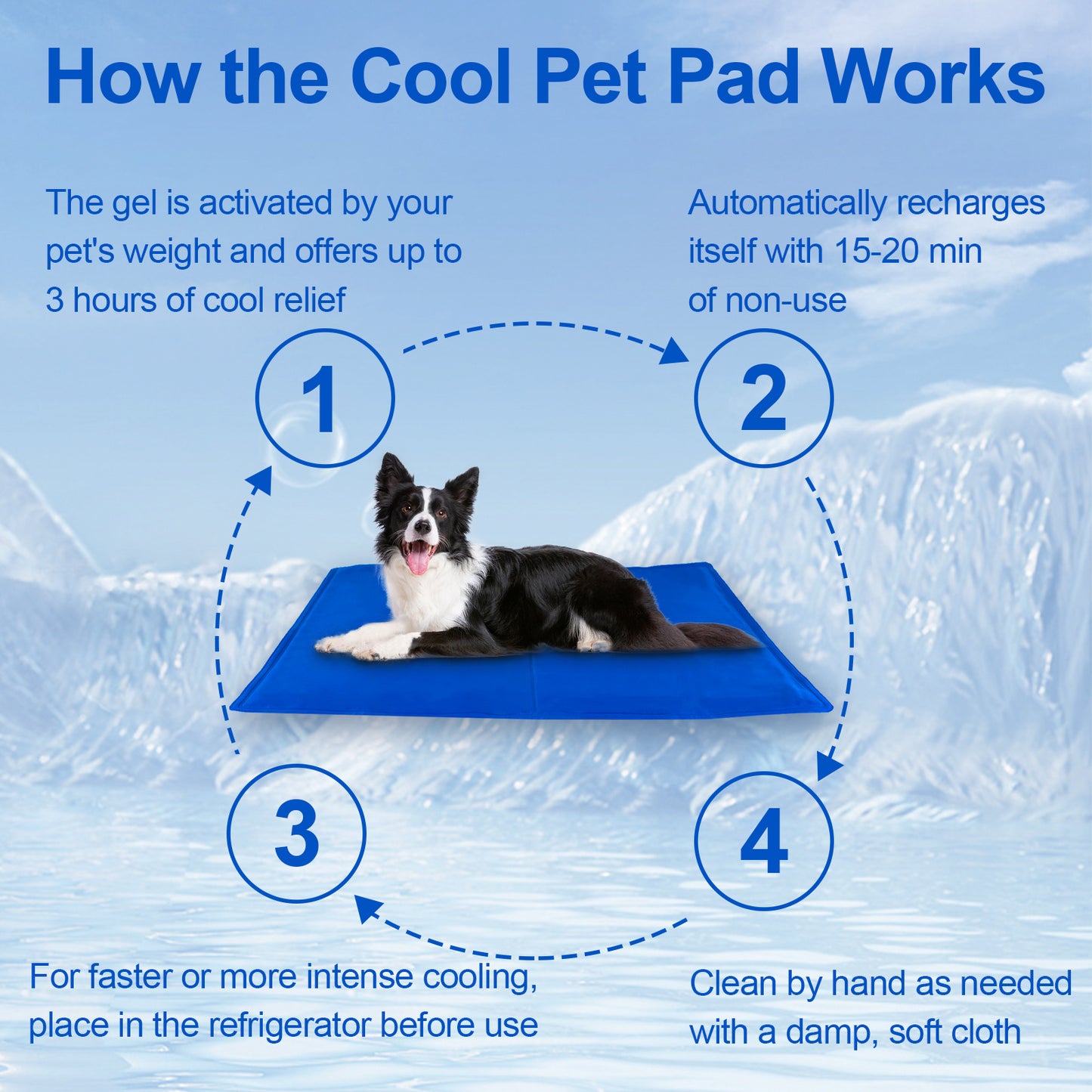 Pressure-Activated Dog Cooling Mat - Snoopy Doo