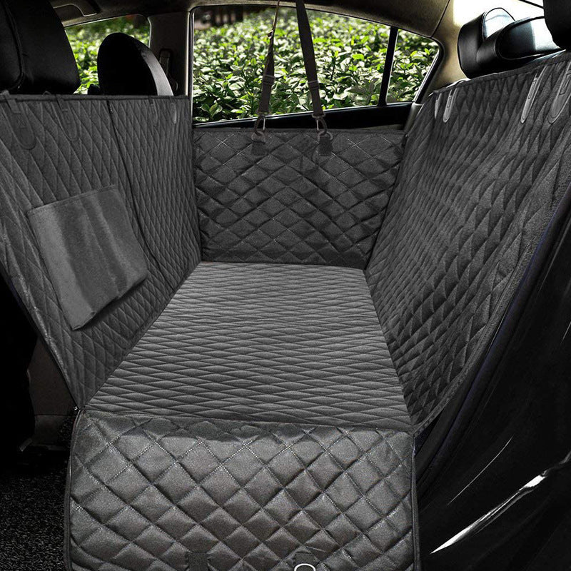 Pet Seat Cover with Mesh View, Zipper & Pocket for Travel - Snoopy Doo